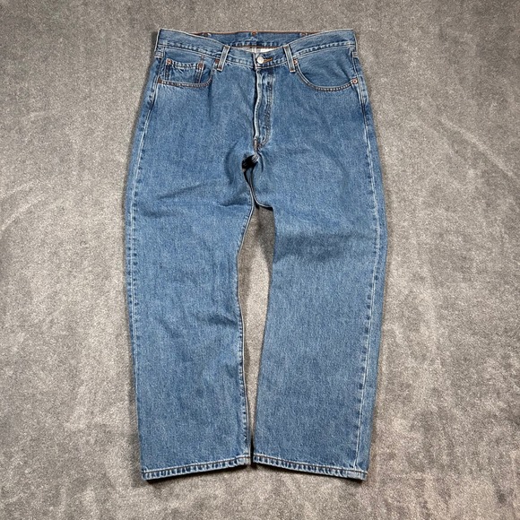 Levi Strauss & Co. Other - Levi's 501 Original Fit Jeans Men 36x28 Blue Button Fly Straight Leg
